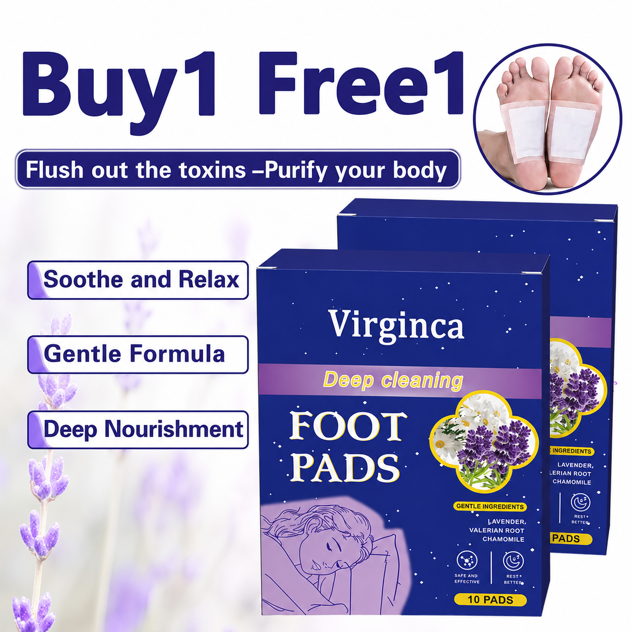 Virginca Good Night Sleep Foot Pads