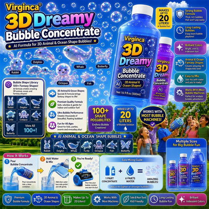 Virginca® Super 3D Dreamy Bubble Concentrate —— Animal & Ocean Fantasy Theme