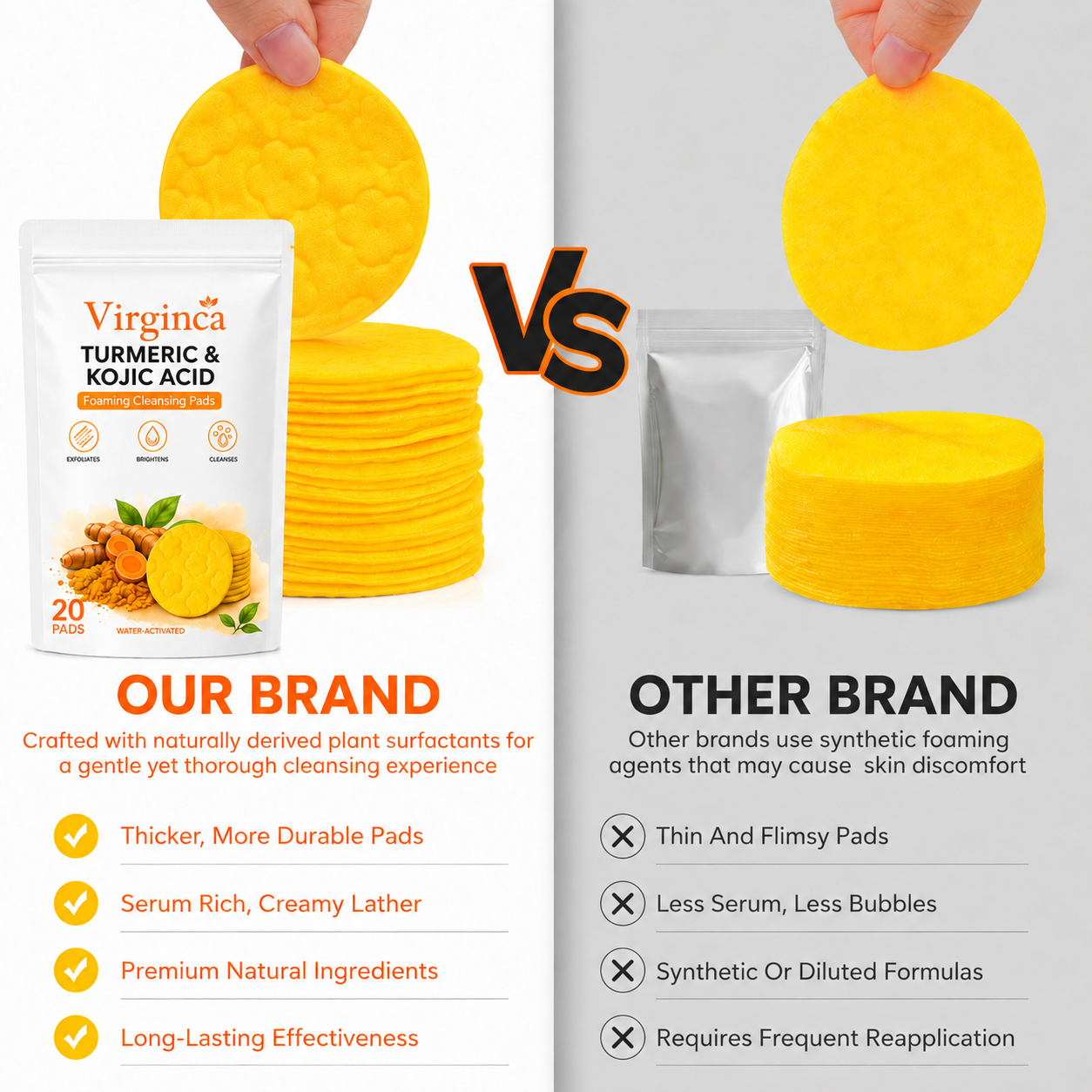 🔥Last Day 68% OFF-Virginca Turmeric Kojic Glow Pads