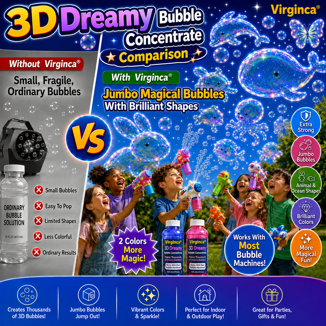 Virginca® Super 3D Dreamy Bubble Concentrate —— Animal & Ocean Fantasy Theme